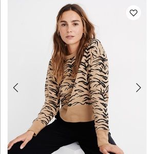 Madewell tiger stripe sweatshirt